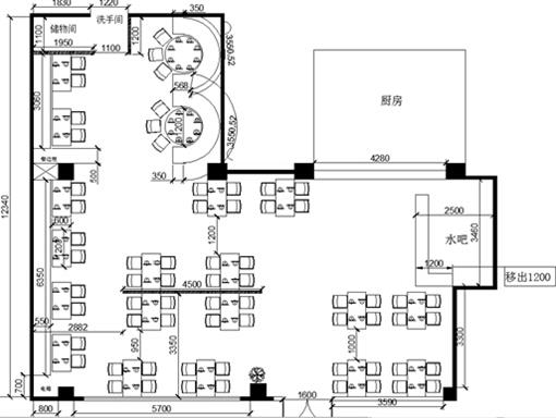 餐廳平面布局圖